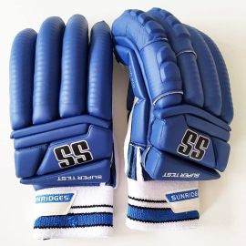 SS Super Test Navy Blue Cricket Batting Gloves Mens Size
