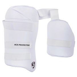 SG Ace Protector White Cricket Combo Thigh Guard Mens Size