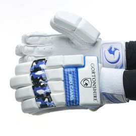 Gortonshire Pro Blue Cricket Batting Gloves Mens Size