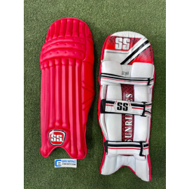 SS Test Opener Red Coloured Cricket Batting Leg Guard Pads Mens Size