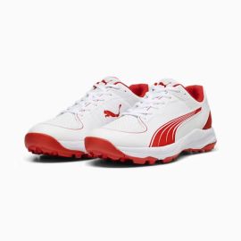 Puma 24 FH 10769901 Cricket Rubber Shoes Red White Size