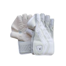 SG Hilite White Cricket Wicket Keeping Gloves Mens Size