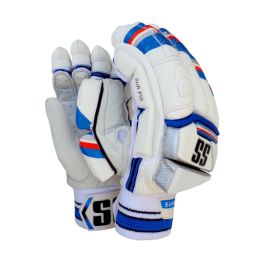 SS Super Test Blue Red White Cricket Batting Gloves Mens Size