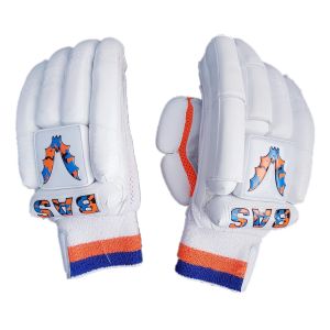 BAS Vampire Pro White Lime Cricket Batting Gloves Mens Size Right And Left Handed