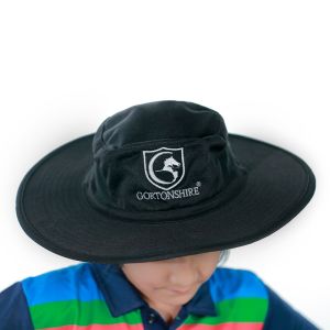 Gortonshire Cricket Panama Hat Black