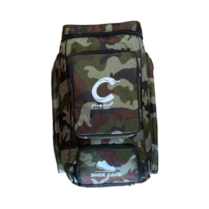 Gortonshire Pro Camo Green Cricket Duffle Kit Bag With Wheels