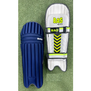 Bas Vampire Player Series Navy Blue Coloured Cricket Batting Leg Guard Pads Mens Size