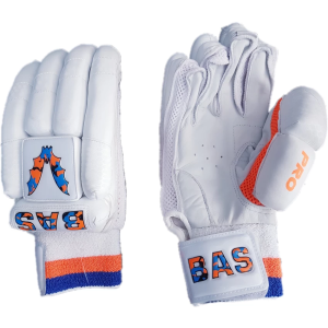 BAS Vampire Pro White Cricket Batting Gloves Mens Size
