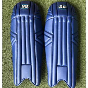 SS Players Series Navy Wicket Keeping Leg Guard Pads Mens Size