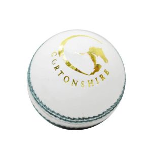Gortonshire Practice Cricket Ball White (Alum Tanned)