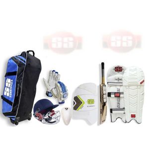 SS Mid- High Price Range Complete Batsman Cricket Kit Package With English Willow Bat